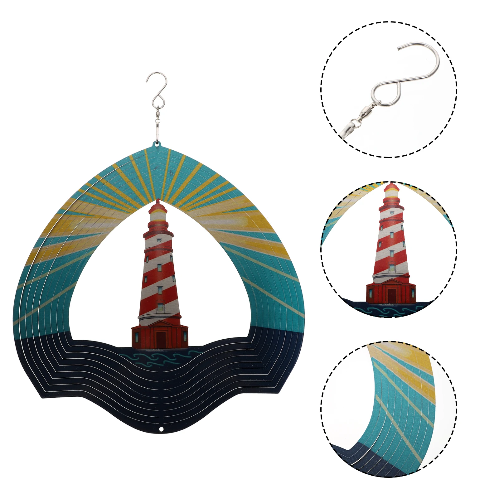 Colorful Stainless Steel Metal Sheet Wind Chime 12 Inch 3D Rotating Garden Hanging Decor
Colorful Stainless Steel Metal Sheet Wind Chime 12 Inch 3D Rotating Garden Hanging Decor