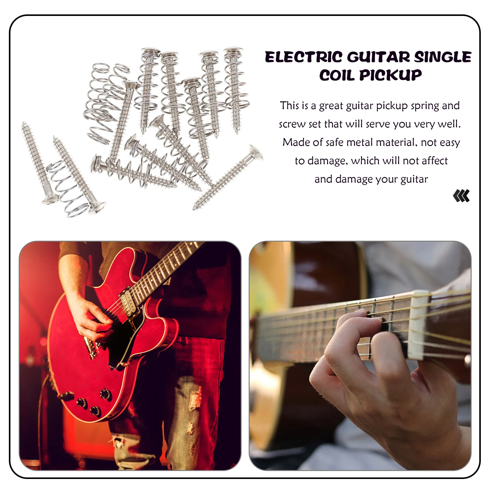 1Set Electric Guitar Pickup Springs and Screws Metal Coil Accessories Durable Lightweight Portable Professional
1Set Electric Guitar Pickup Springs and Screws Metal Coil Accessories Durable Lightweight Portable Professional