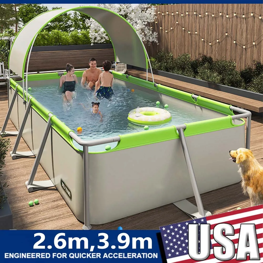 2.6/3.9m Large Outdoor Bracket Swimming Pool Foldable Home Garden Backyard For Family Non-inflatable Paddling Pool With Sunshade 
2.6/3.9m Large Outdoor Bracket Swimming Pool Foldable Home Garden Backyard For Family Non-inflatable Paddling Pool With Sunshade