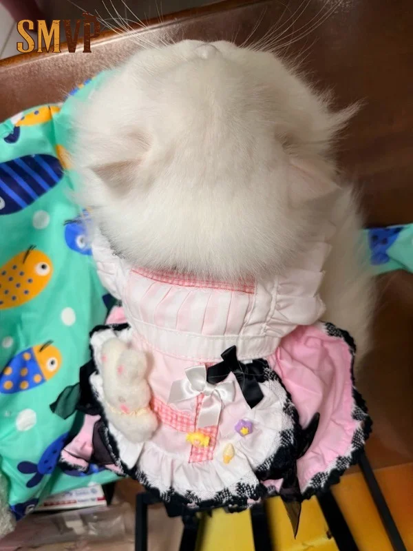 Pink White Lolita Style Pet Princess Dress with Lace Trim Bunny Plush Decor Cute Ruffle Tutu Dress for Small Dogs Cats Clothes
Pink White Lolita Style Pet Princess Dress with Lace Trim Bunny Plush Decor Cute Ruffle Tutu Dress for Small Dogs Cats Clothes