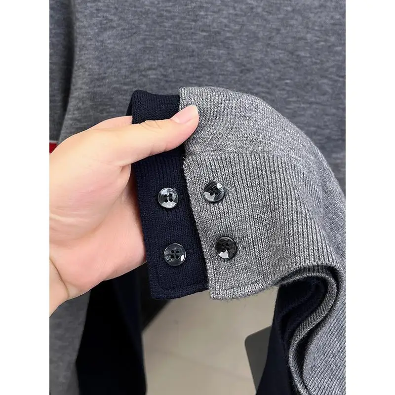 Мужская футболка Long Sve, повседневная, с круглым вырезом, весенне-осенняя, вязаная, в стиле пэчворк, модная, брендовая, теплая, удобная.
Мужская футболка Long Sve, повседневная, с круглым вырезом, весенне-осенняя, вязаная, в стиле пэчворк, модная, брендовая, теплая, удобная.