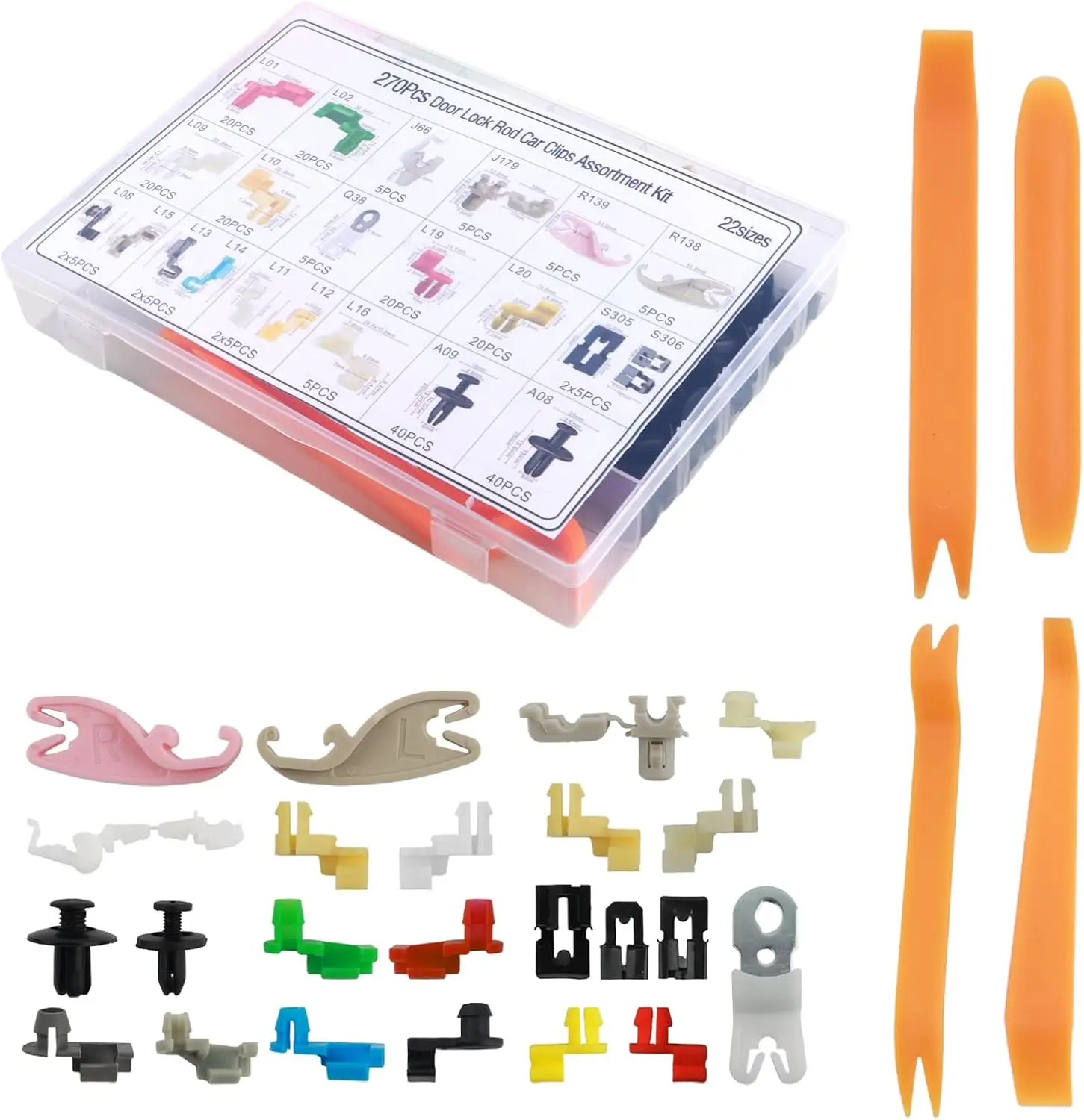 274 шт. Набор зажимов для дверного замка автомобиля, 22 размера, OEM 8898103, E6DZ-5421952A, «все в одном» с инструментом для снятия обшивки
274 шт. Набор зажимов для дверного замка автомобиля, 22 размера, OEM 8898103, E6DZ-5421952A, «все в одном» с инструментом для снятия обшивки