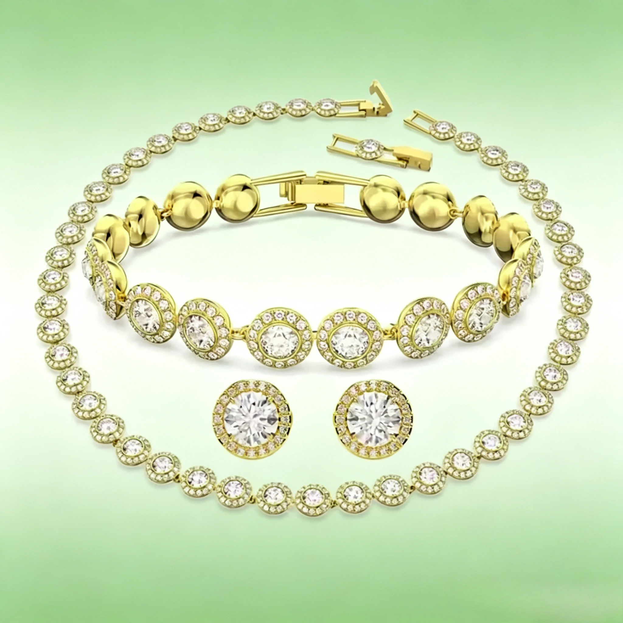 2026 Hot Selling Luxury round Three Piece Set, High-end Exquisite Necklace Earrings Bracelet, Party's Preferred Jewelry
2026 Hot Selling Luxury round Three Piece Set, High-end Exquisite Necklace Earrings Bracelet, Party's Preferred Jewelry