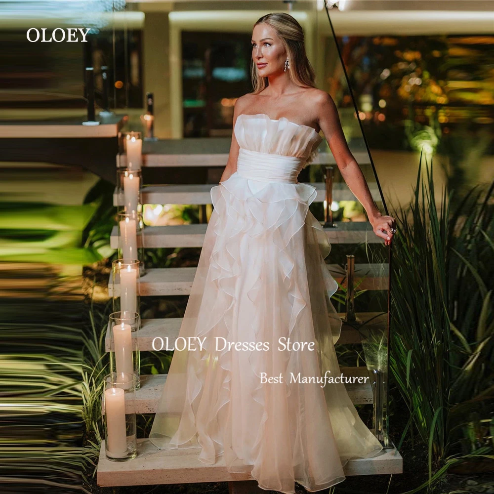 OLOEY Elegant Silk Organza Ruffles Evening Dresses Wedding Party Dress Strapless Floor Length Long Prom Gowns Corset Back
OLOEY Elegant Silk Organza Ruffles Evening Dresses Wedding Party Dress Strapless Floor Length Long Prom Gowns Corset Back