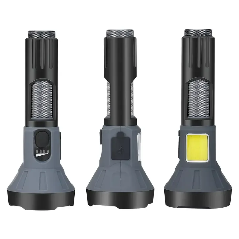 1PC Portable USB Flashlight, LED Rechargeable Torch Light With Side COB Table Lamp Battery Powered, IP65 Waterproof Outdoor Acce
1PC Portable USB Flashlight, LED Rechargeable Torch Light With Side COB Table Lamp Battery Powered, IP65 Waterproof Outdoor Acce