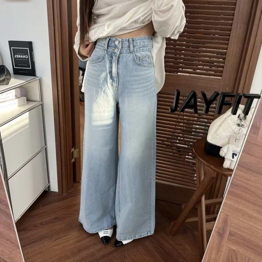 Spring Summer High Waist Wide Leg Jeans Women's Fashion Comfortable Slimming Long Pants Casual Style Standard Fit Cotton Denim
Spring Summer High Waist Wide Leg Jeans Women's Fashion Comfortable Slimming Long Pants Casual Style Standard Fit Cotton Denim