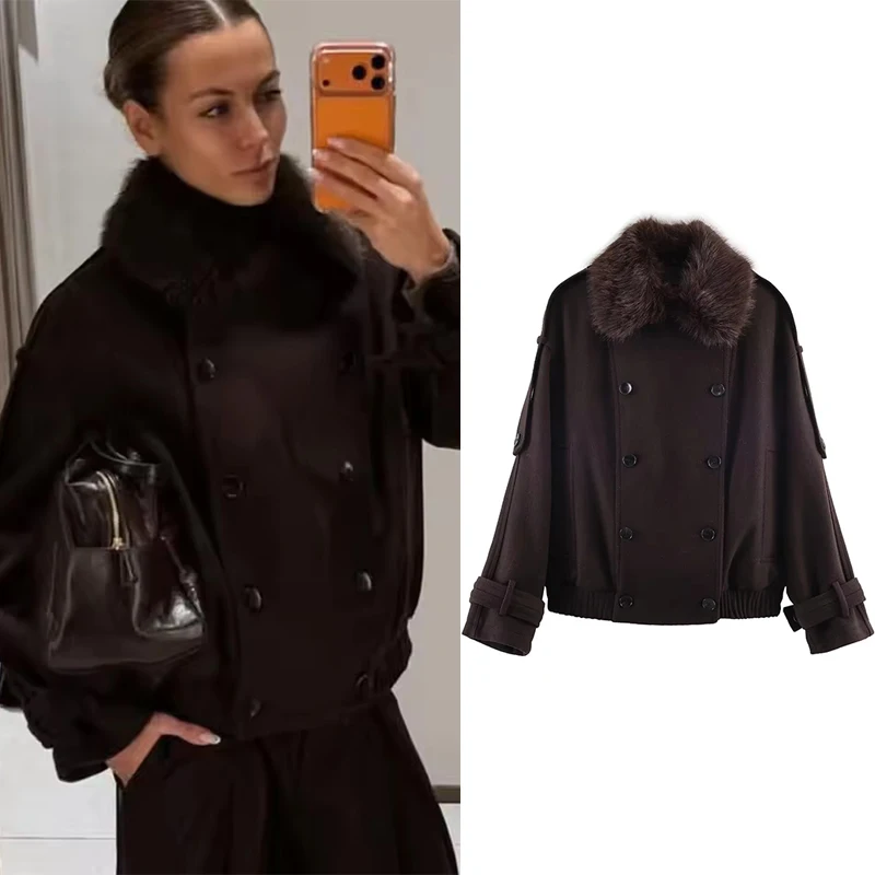 Зимнее пальто с воротником из искусственного меха, женская двубортная куртка, женская толстая теплая куртка с длинными рукавами для женщин, повседневная новая верхняя одежда
Зимнее пальто с воротником из искусственного меха, женская двубортная куртка, женская толстая теплая куртка с длинными рукавами для женщин, повседневная новая верхняя одежда