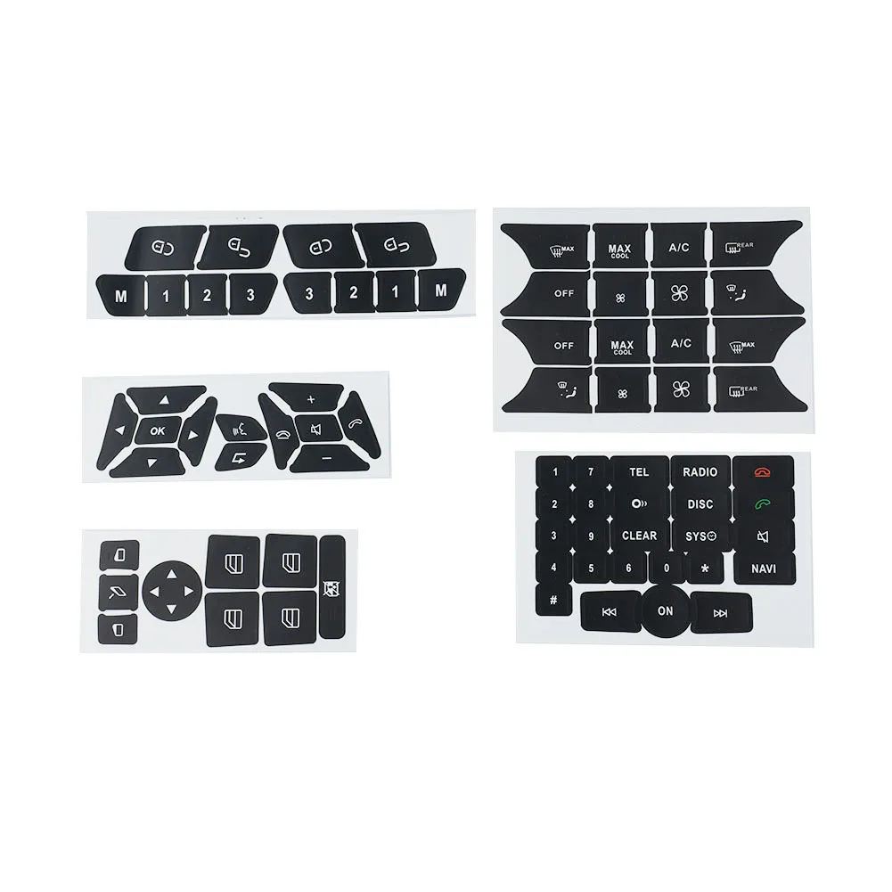 For Mercedes Button Repair Stickers Restore the Look and Functionality of Your Steering AC Window and Radio Buttons
For Mercedes Button Repair Stickers Restore the Look and Functionality of Your Steering AC Window and Radio Buttons