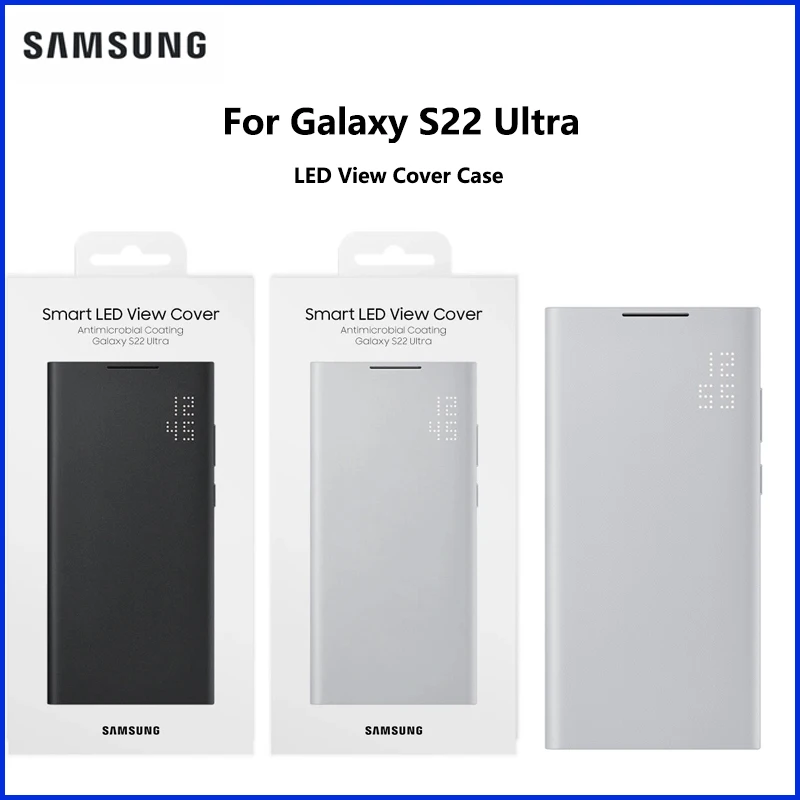 Оригинальный защитный чехол-накладка Samsung Galaxy S22 Ultra LED View Cover с функцией Tap Control, карманом для карт и возможностью индивидуальной настройки, ударопрочный, EF-NS908
Оригинальный защитный чехол-накладка Samsung Galaxy S22 Ultra LED View Cover с функцией Tap Control, карманом для карт и возможностью индивидуальной настройки, ударопрочный, EF-NS908