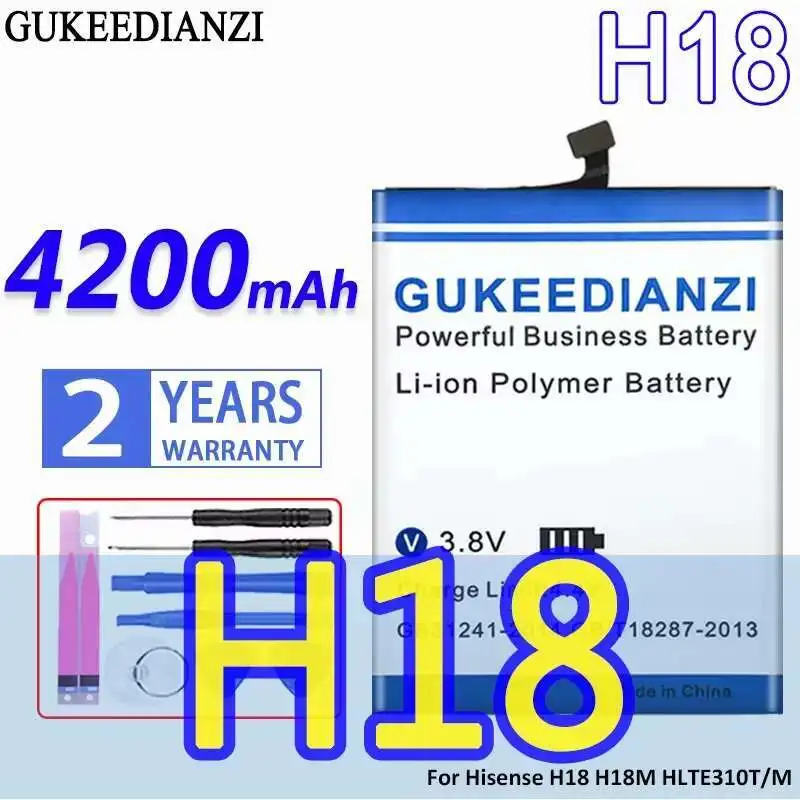 Прочный аккумулятор для мобильного телефона емкостью 4200 мАч для Hisense H18 H18M HLTE310T M HLTE310M
Прочный аккумулятор для мобильного телефона емкостью 4200 мАч для Hisense H18 H18M HLTE310T M HLTE310M