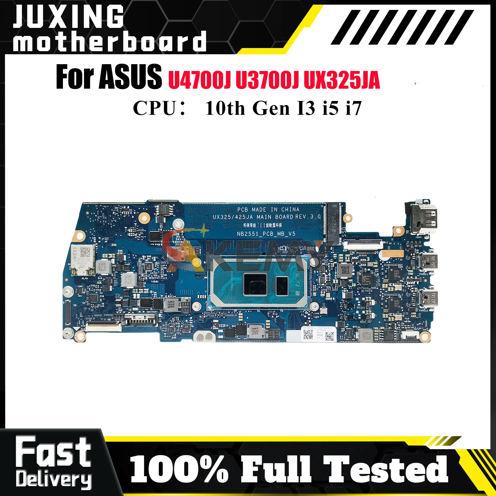 UX325JA Laptop Motherboard For ASUS ZenBook U4700J UX325J U3700J UX325JA Notebook Mainboard With 10th Gen I3 i5 i7 100% tests OK
UX325JA Laptop Motherboard For ASUS ZenBook U4700J UX325J U3700J UX325JA Notebook Mainboard With 10th Gen I3 i5 i7 100% tests OK
