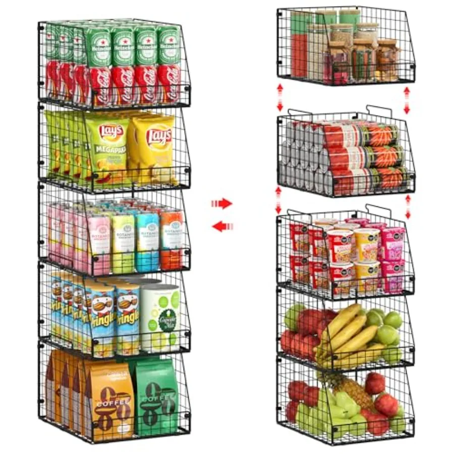 XXL Stackable Wire Storage Basket, Extra Large Capacity Pantry Organizer and Storage, Muti-Purpose for Fruit Vegetable Basket a
XXL Stackable Wire Storage Basket, Extra Large Capacity Pantry Organizer and Storage, Muti-Purpose for Fruit Vegetable Basket a