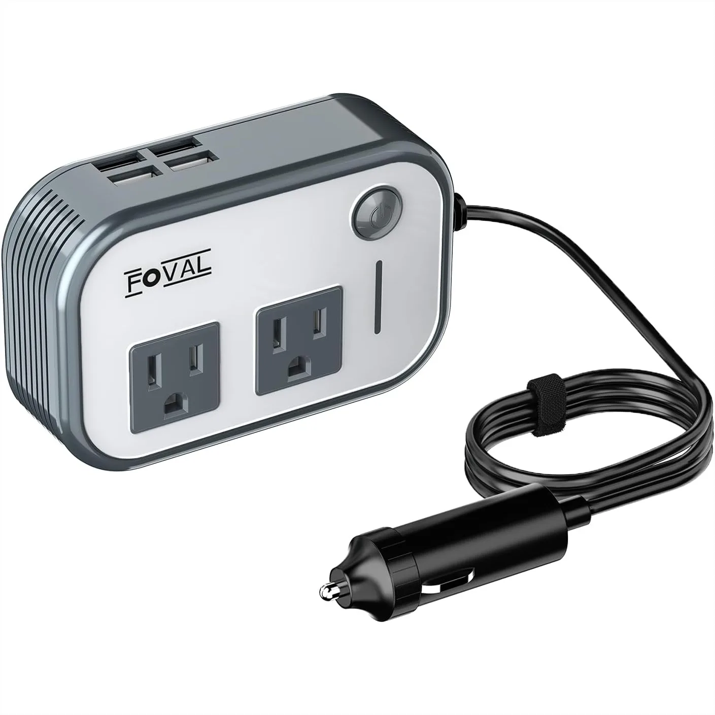 200W Car Power Inverter, 12V DC to 110V AC Converter with 4 USB Ports for Laptop and Phone Charging
200W Car Power Inverter, 12V DC to 110V AC Converter with 4 USB Ports for Laptop and Phone Charging