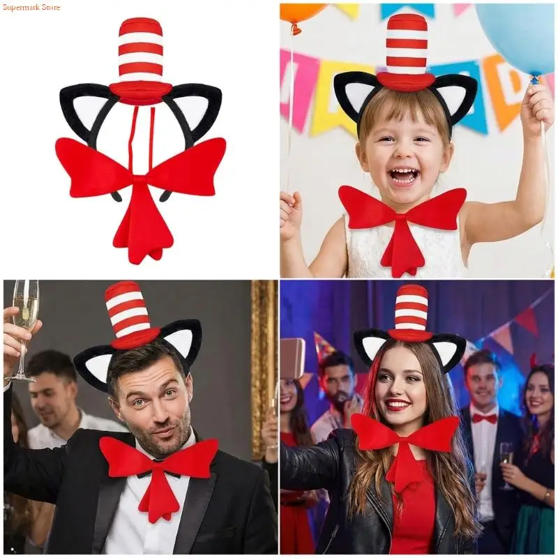 Q5WE Adorable Bear Cap Headband And Bowtie Set Cosplay Headpiece For Role Play Costume Themed Parties And Festive Event
Q5WE Adorable Bear Cap Headband And Bowtie Set Cosplay Headpiece For Role Play Costume Themed Parties And Festive Event