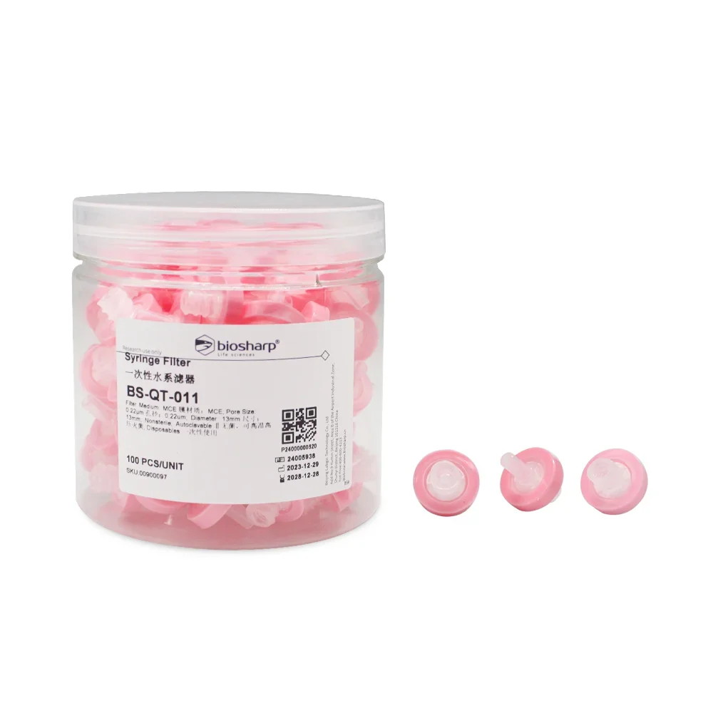 Biosharp Needle Filter Membrane Disposable Filter Head Water System MCE Membrane 0.13 0.22um 100pcs
Biosharp Needle Filter Membrane Disposable Filter Head Water System MCE Membrane 0.13 0.22um 100pcs