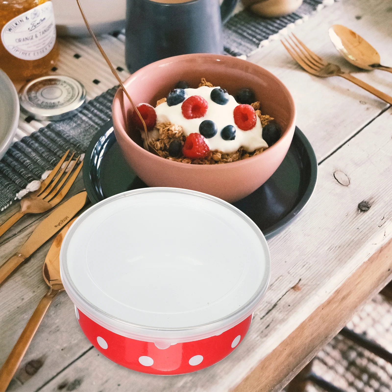 5Pcs Fresh Keeping Salad Bowls with Lid Portable Lightweight Food Containers for Soup Noodles Rice Kitchen Storage Bowls
5Pcs Fresh Keeping Salad Bowls with Lid Portable Lightweight Food Containers for Soup Noodles Rice Kitchen Storage Bowls