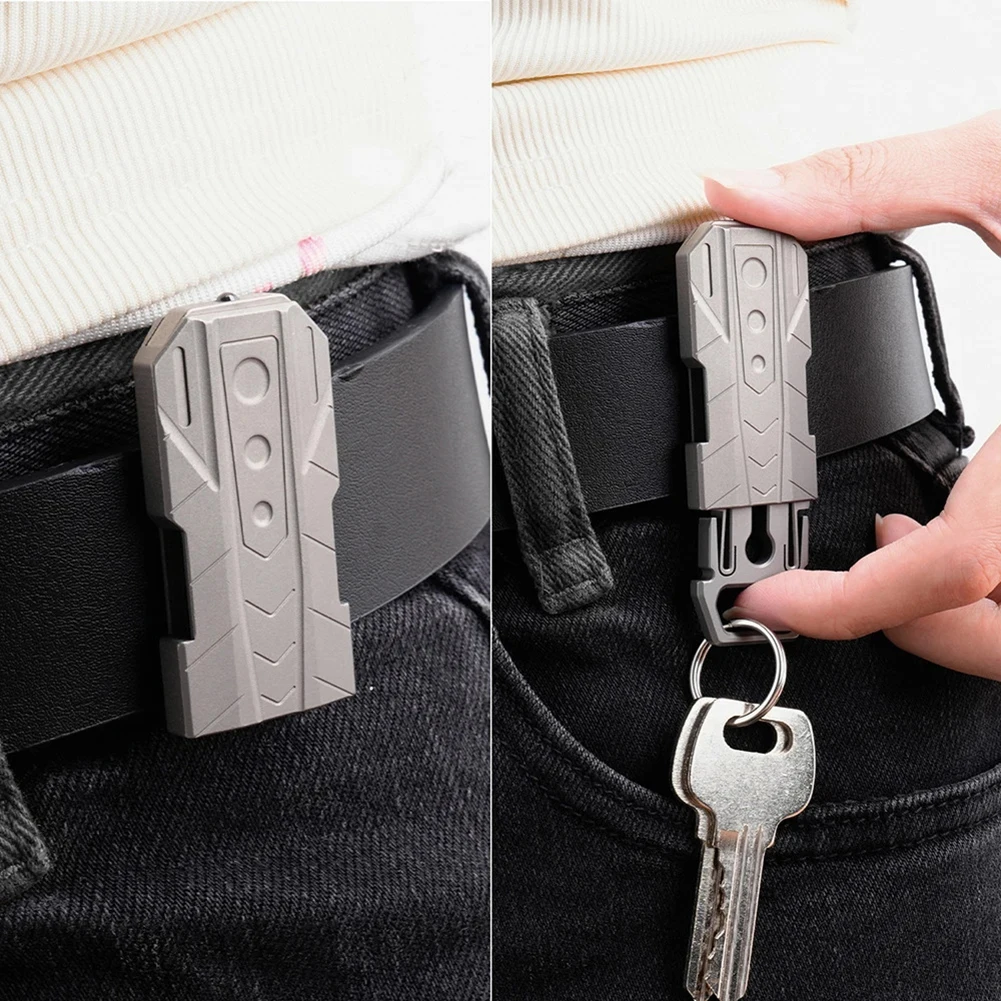 TC4 Ti Alloy Portable Waist Belt Buckle Clip Keychain for Belts Bags and Outdoor Gear with Multi Tool Capability
TC4 Ti Alloy Portable Waist Belt Buckle Clip Keychain for Belts Bags and Outdoor Gear with Multi Tool Capability
