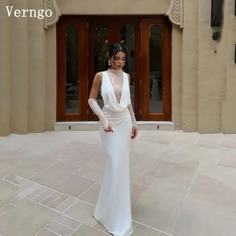 Сексуальное белое вечернее платье Verngo с глубоким V-образным вырезом, платье-русалка для выпускного вечера, нарядное платье для особых случаев, кружевное платье с иллюзией открытой спины, индивидуальный пошив
Сексуальное белое вечернее платье Verngo с глубоким V-образным вырезом, платье-русалка для выпускного вечера, нарядное платье для особых случаев, кружевное платье с иллюзией открытой спины, индивидуальный пошив