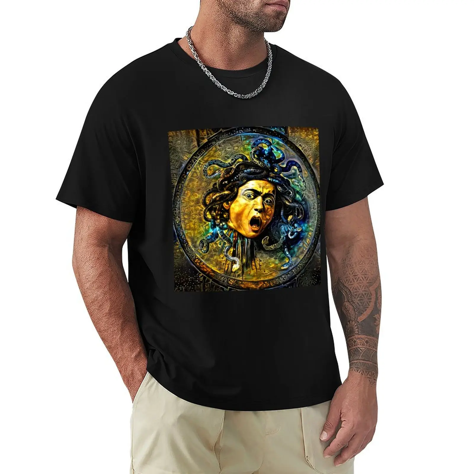 Medusa by Caravaggio - golden night design T-Shirt Sweat Absorbing Sports Tee Shirt
Medusa by Caravaggio - golden night design T-Shirt Sweat Absorbing Sports Tee Shirt