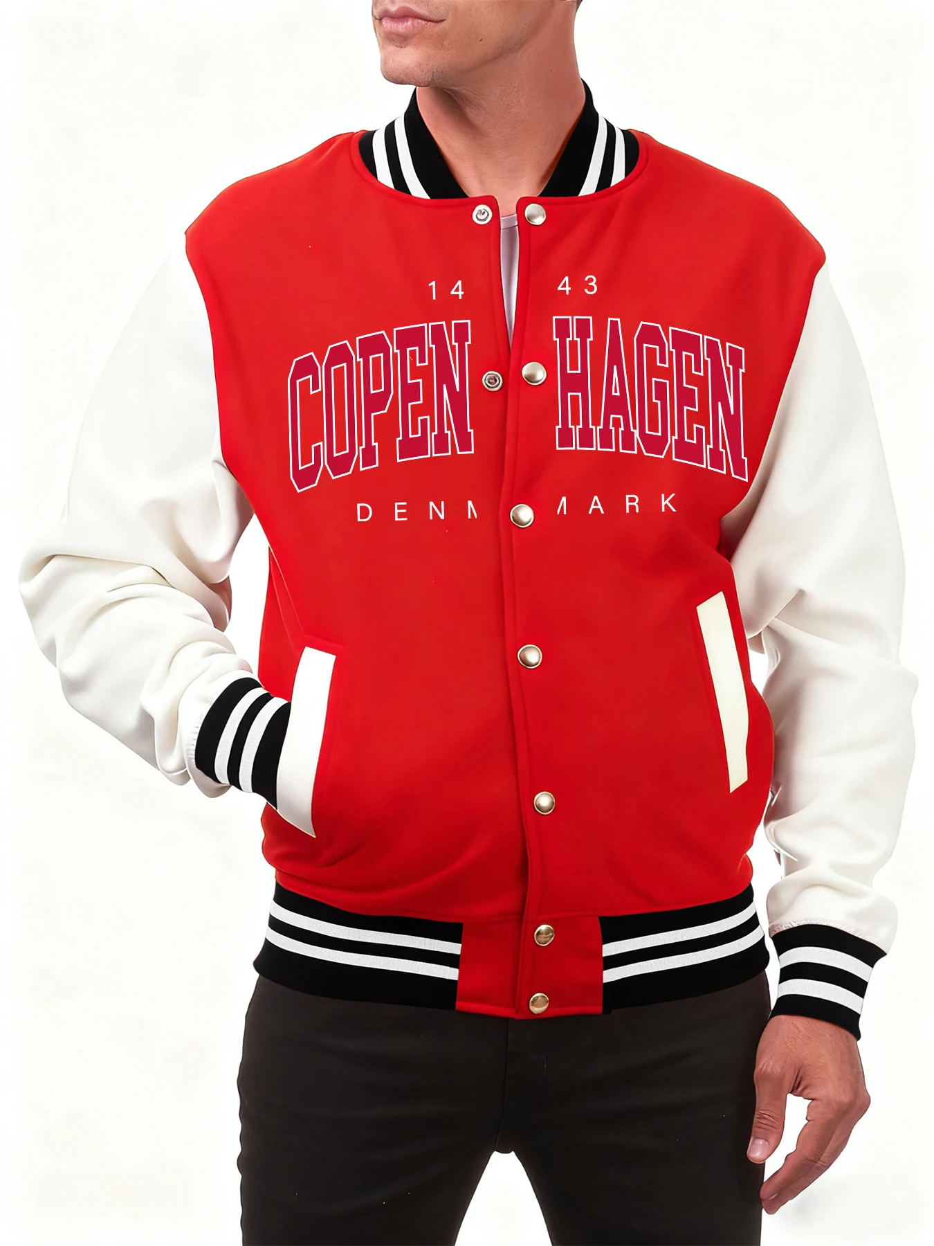 Copenhagen Denmark Letter Print Baseball Jacket Men Fashion Comfortable Jersey Autumn Oversize Coat Loose Casual Streetwear
Copenhagen Denmark Letter Print Baseball Jacket Men Fashion Comfortable Jersey Autumn Oversize Coat Loose Casual Streetwear