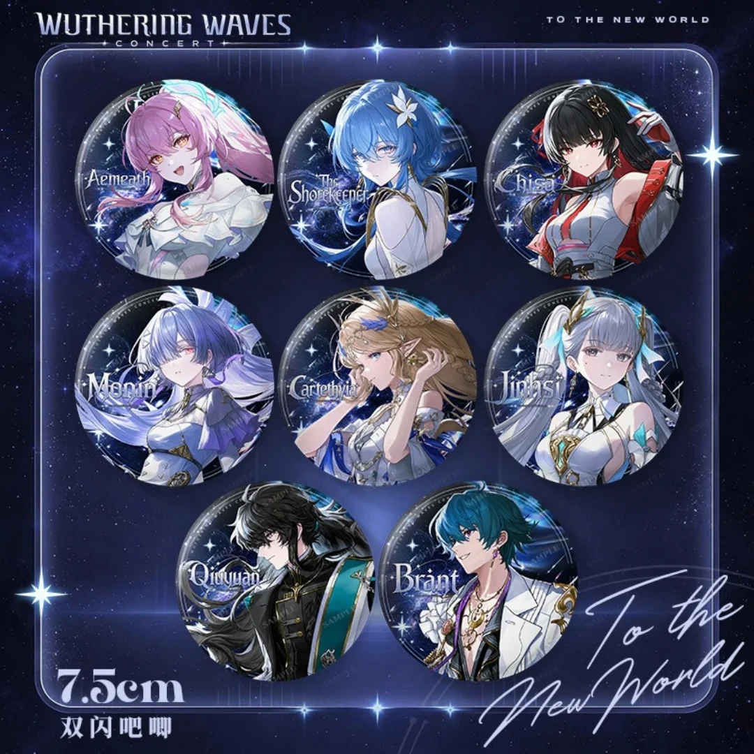 New Wuthering Waves Music Festival Laser Brooch Aemeath Chisa Shorekeeper Badge Pin Cartoon Anime Game Cosplay Jewelry Cute Gift
New Wuthering Waves Music Festival Laser Brooch Aemeath Chisa Shorekeeper Badge Pin Cartoon Anime Game Cosplay Jewelry Cute Gift