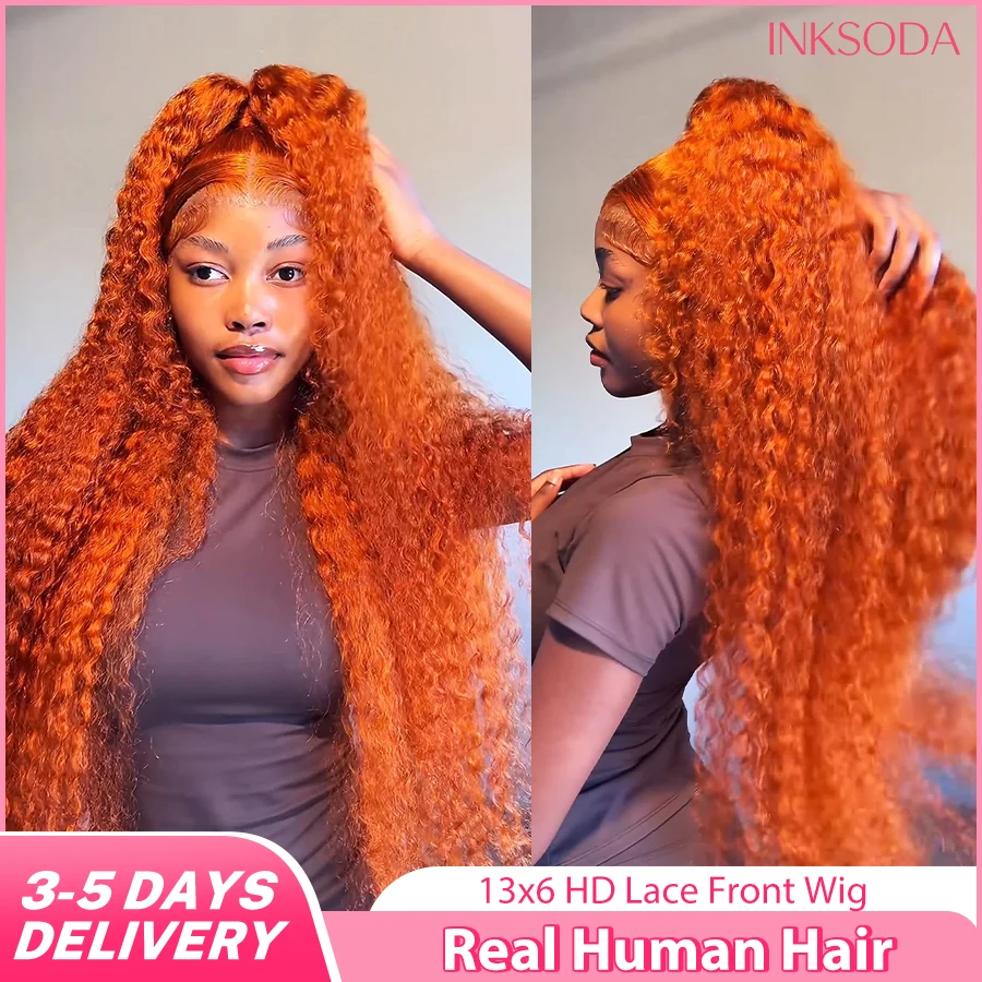 36 Inch Ginger Orange Wig Human Hair 13x6 Deep Wave Lace Front Wigs 220 Density HD Lace Curly Brazilian Preplucked Wig For Women
36 Inch Ginger Orange Wig Human Hair 13x6 Deep Wave Lace Front Wigs 220 Density HD Lace Curly Brazilian Preplucked Wig For Women