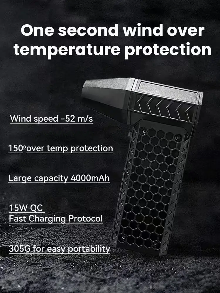 Turbo CAER Jet Violent Fan with Storage Bag 130000RPM Wind Speed 52m/s Portable Mini Air Blower Handheld Car Dust Blowing Tools
Turbo CAER Jet Violent Fan with Storage Bag 130000RPM Wind Speed 52m/s Portable Mini Air Blower Handheld Car Dust Blowing Tools