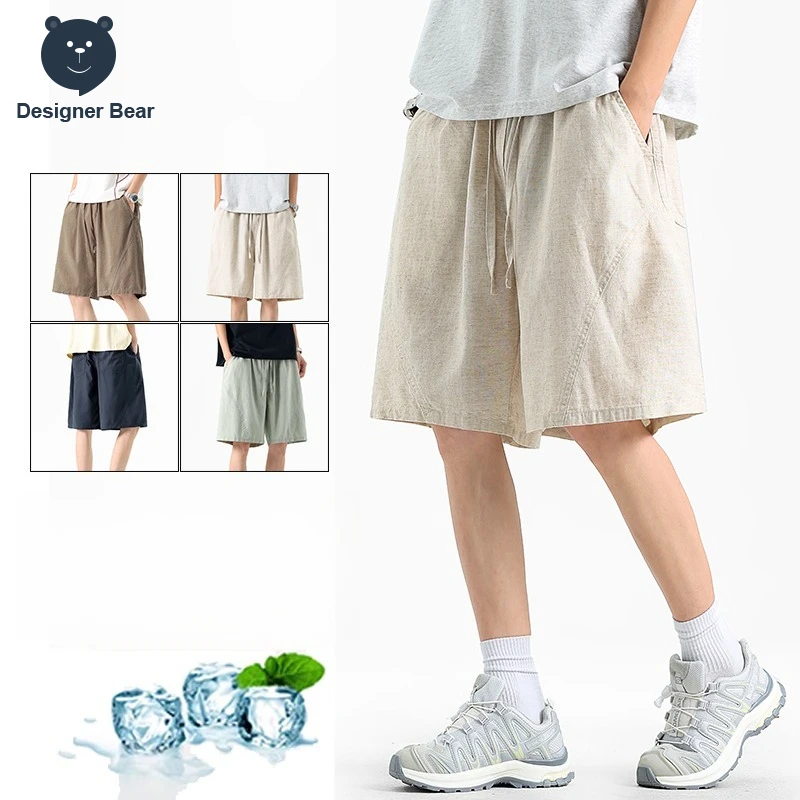 Summer Thin Men's Lyocell Linen Blend Shorts Baggy Straight Drawstring Outdoor Pants Work Joggers Shorts Bermuda Brand Clothing
Summer Thin Men's Lyocell Linen Blend Shorts Baggy Straight Drawstring Outdoor Pants Work Joggers Shorts Bermuda Brand Clothing