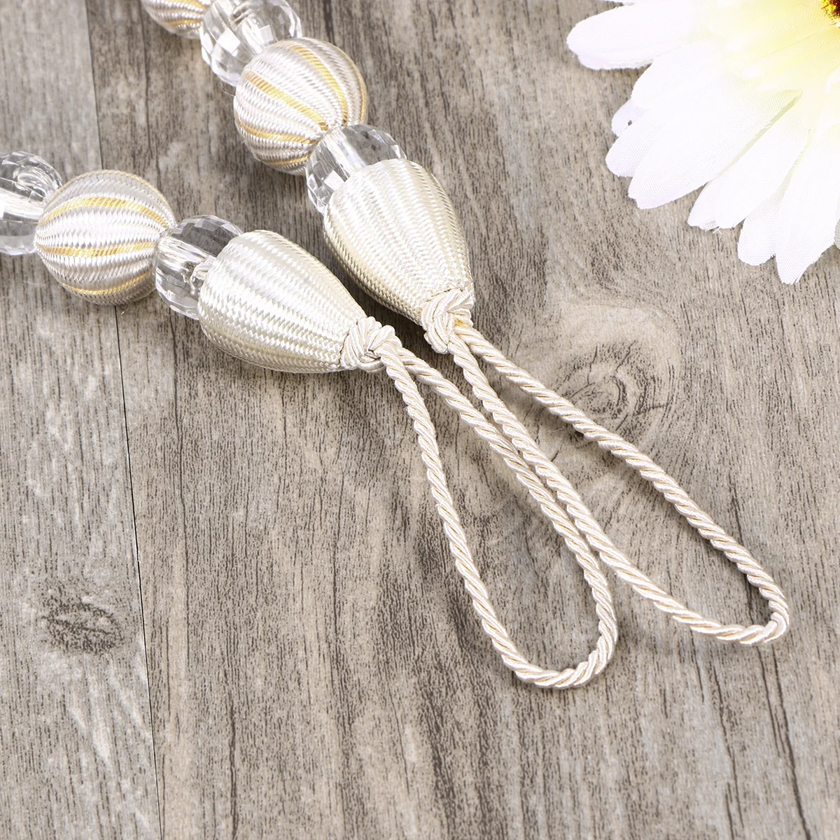 2Pcs 705cm Acrylic Bead Curtain Tiebacks Silver and White Decoration No Tools Required Elegant Look Curtain Clips
2Pcs 705cm Acrylic Bead Curtain Tiebacks Silver and White Decoration No Tools Required Elegant Look Curtain Clips