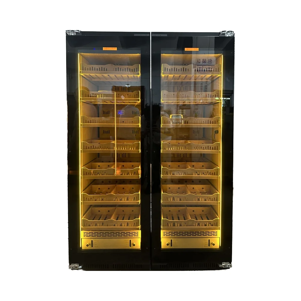 Panel Mount Luxury Cigar Humidor Spanish Cedar Stainless Custom Humidity Control Cigar Cabinet
Panel Mount Luxury Cigar Humidor Spanish Cedar Stainless Custom Humidity Control Cigar Cabinet