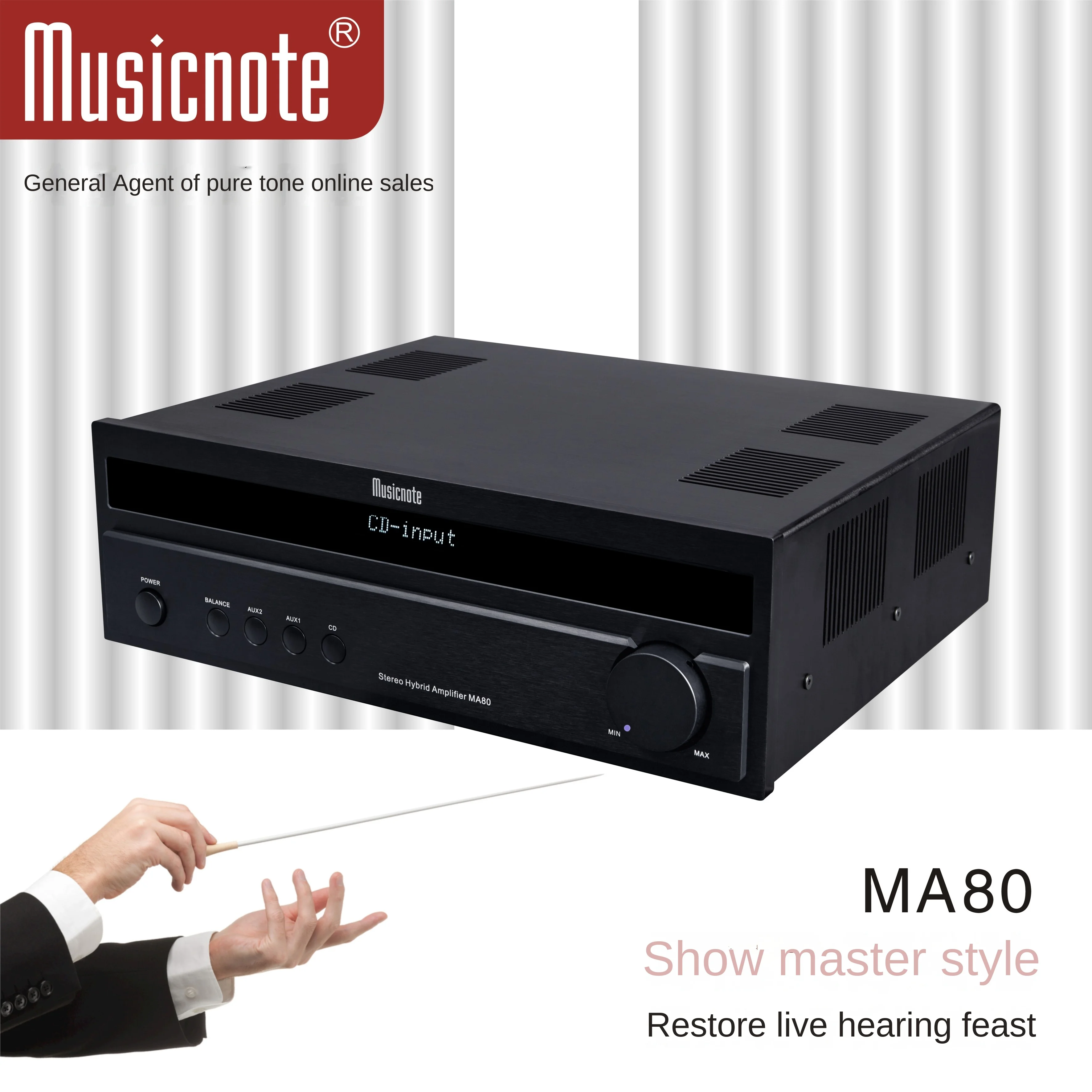 Усилитель мощности Musicnote/Pure Sound MA80, усилитель мощности HI-ENG, профессиональный усилитель мощности, сбалансированный вход
Усилитель мощности Musicnote/Pure Sound MA80, усилитель мощности HI-ENG, профессиональный усилитель мощности, сбалансированный вход