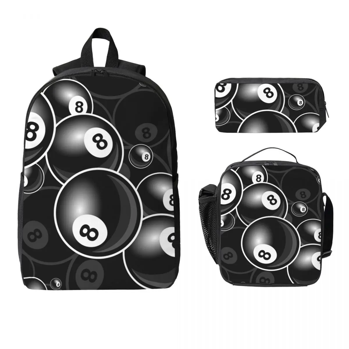 Billiards Black 8 Ball 8-Ball Black And White Backpack BookBag School Bag Computer Shoulder Bags 3ps Lunch Bag Pencil Case
Billiards Black 8 Ball 8-Ball Black And White Backpack BookBag School Bag Computer Shoulder Bags 3ps Lunch Bag Pencil Case