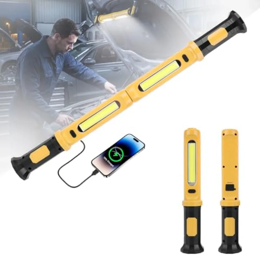 Mechanic Work Light Bar, 2400LM LED Rechargeable Under Hood Work Light with 5200mAh, Magnetic Base and Concealed Hook for Car R
Mechanic Work Light Bar, 2400LM LED Rechargeable Under Hood Work Light with 5200mAh, Magnetic Base and Concealed Hook for Car R