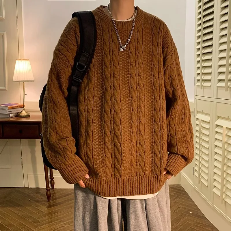 Fried Dough Twists Sweater Men's Round Neck Loose Ins Fashion Brand Autumn Winter Vintage Thread Fashion Casual Knit
Fried Dough Twists Sweater Men's Round Neck Loose Ins Fashion Brand Autumn Winter Vintage Thread Fashion Casual Knit