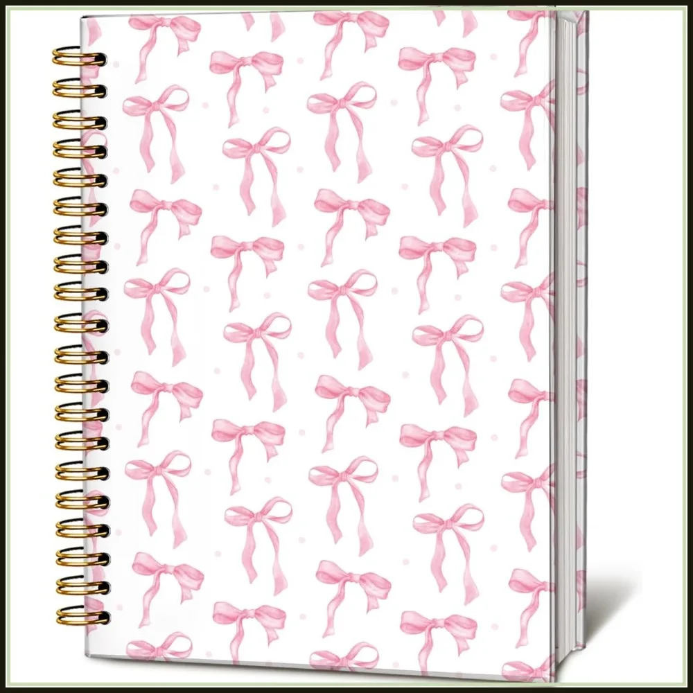 Pink Bow Hardcover Spiral Notebook for Girls & Women, Cute Journal 5.5x8.3 Inches, Perfect Gift
Pink Bow Hardcover Spiral Notebook for Girls & Women, Cute Journal 5.5x8.3 Inches, Perfect Gift