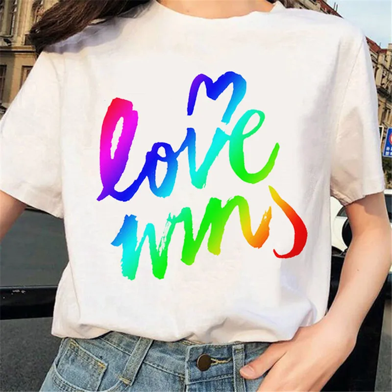 Love Wins Colorful Letter Print Women T Shirt Short Sleeve O Neck Loose Women Tshirt Ladies Tee Shirt Tops Camisetas Mujer
Love Wins Colorful Letter Print Women T Shirt Short Sleeve O Neck Loose Women Tshirt Ladies Tee Shirt Tops Camisetas Mujer