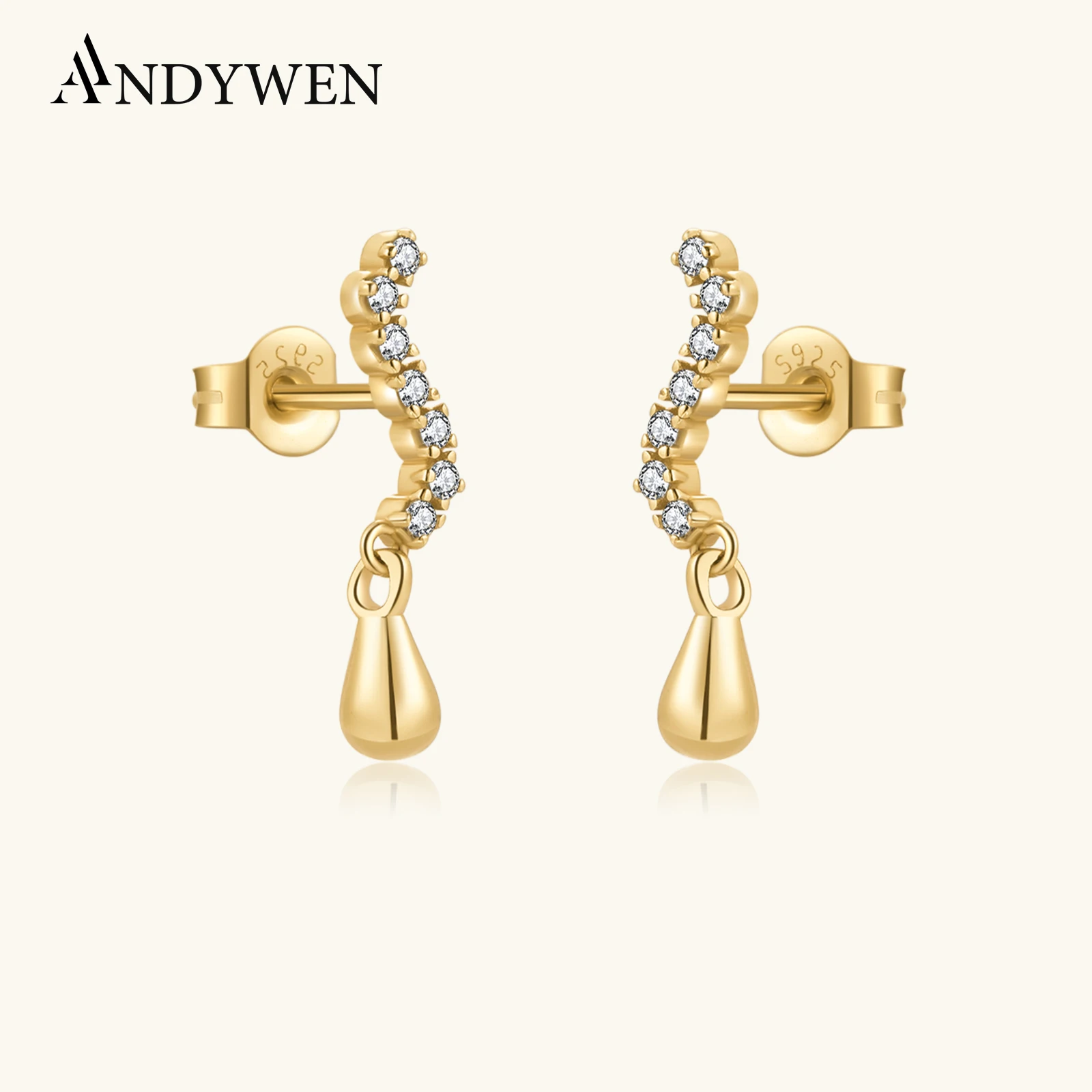 ANDYWEN 925 Sterling Silver Gold Water Drop Irregular Line Drop Earring Luxury 2026 Summer Classic Women Fine Jewelry Gift
ANDYWEN 925 Sterling Silver Gold Water Drop Irregular Line Drop Earring Luxury 2026 Summer Classic Women Fine Jewelry Gift