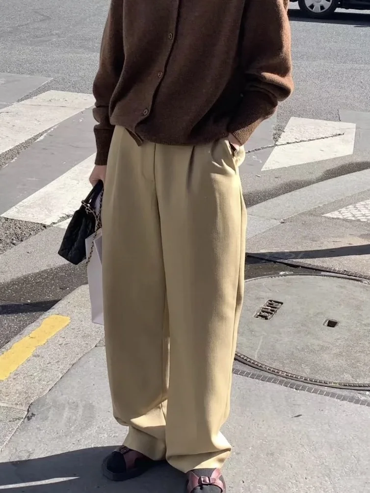 Широкие шерстяные брюки Candy Miss LEROE, прямой крой, повседневные, свободные, стройнящие, универсальные, длинные брюки для женщин
Широкие шерстяные брюки Candy Miss LEROE, прямой крой, повседневные, свободные, стройнящие, универсальные, длинные брюки для женщин