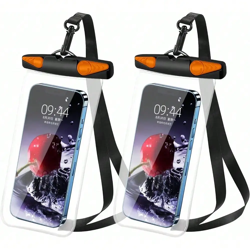 2 Pack 7.5" Waterproof Phone Pouches With Lanyards, IPX8 Certified Cellphone Dry Bags, Compatible With IPhone Ideal For Beach, K
2 Pack 7.5" Waterproof Phone Pouches With Lanyards, IPX8 Certified Cellphone Dry Bags, Compatible With IPhone Ideal For Beach, K