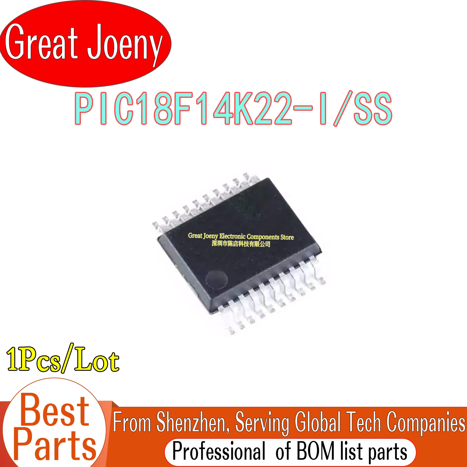 100% New Original PIC18F14K22-I/SS PIC18F14K22 IC MCU Chipset SSOP-20
100% New Original PIC18F14K22-I/SS PIC18F14K22 IC MCU Chipset SSOP-20