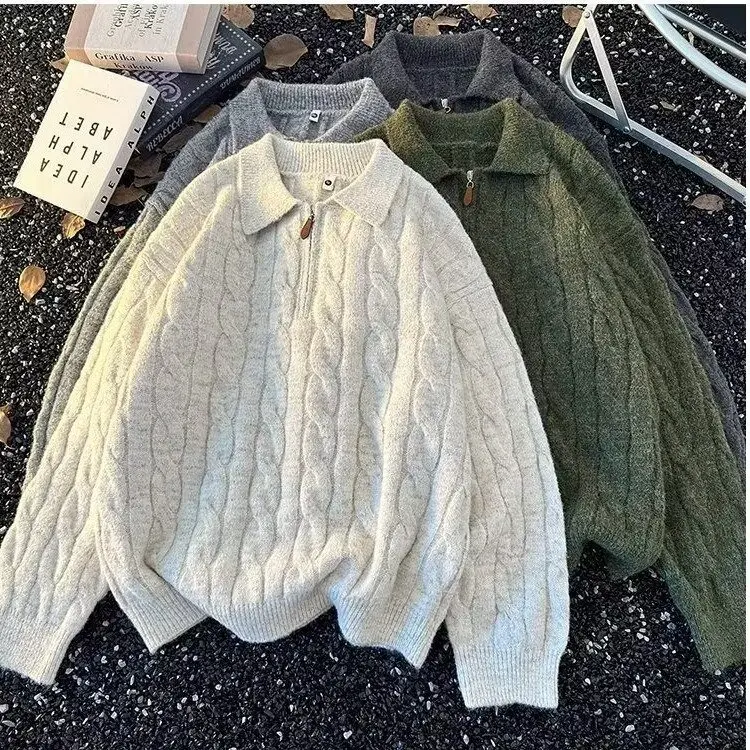 Loose Men's Knitted Sweater Twist Pattern Inner Wear Base Layer irt Winter Korean Sle Comfortable Breathable Faion
Loose Men's Knitted Sweater Twist Pattern Inner Wear Base Layer irt Winter Korean Sle Comfortable Breathable Faion