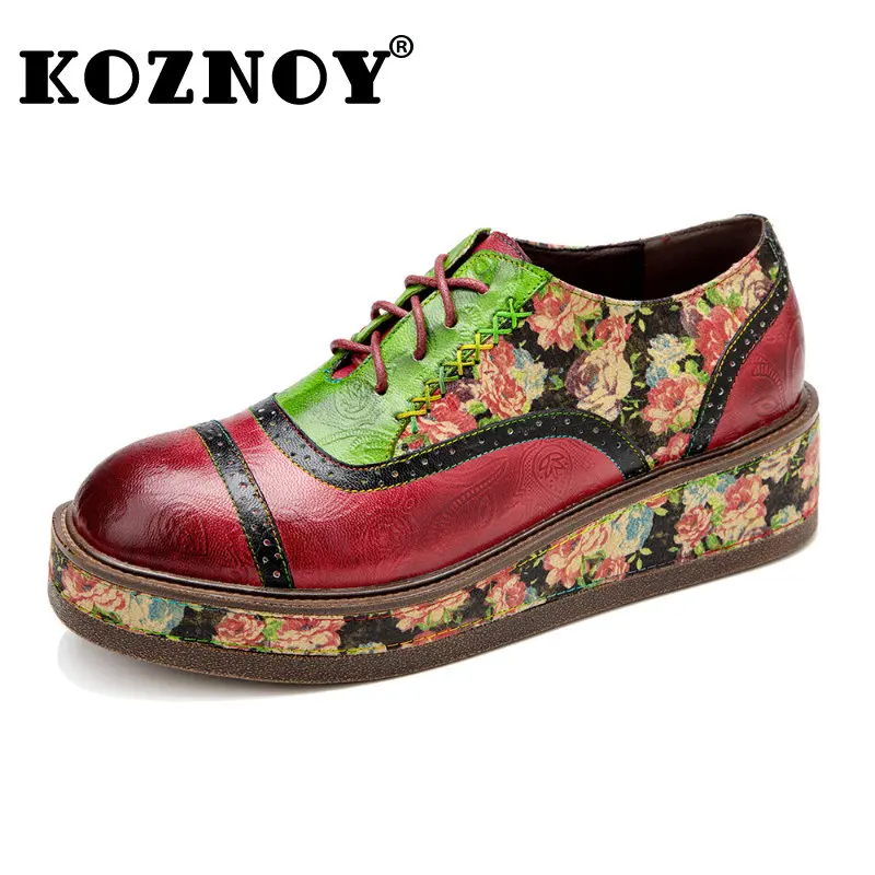 Koznoy Women Novelties 5cm Print Cloth Sheepskin Leather Autumn Spring Fashion Ethnic Elegance Luxury Flats Lady Plus Size Shoes
Koznoy Women Novelties 5cm Print Cloth Sheepskin Leather Autumn Spring Fashion Ethnic Elegance Luxury Flats Lady Plus Size Shoes