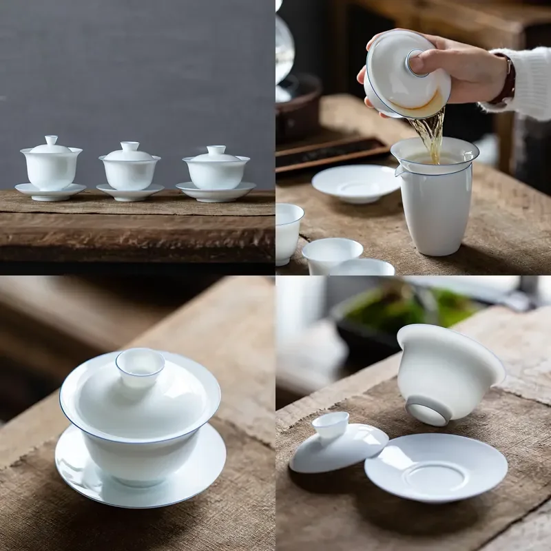 【CHIMU HOME】 Egg-shell Porcelain Handmade Ceramic Cover Teacup for Large Size Brewing Gaiwan Kung Fu Set Bowl
【CHIMU HOME】 Egg-shell Porcelain Handmade Ceramic Cover Teacup for Large Size Brewing Gaiwan Kung Fu Set Bowl