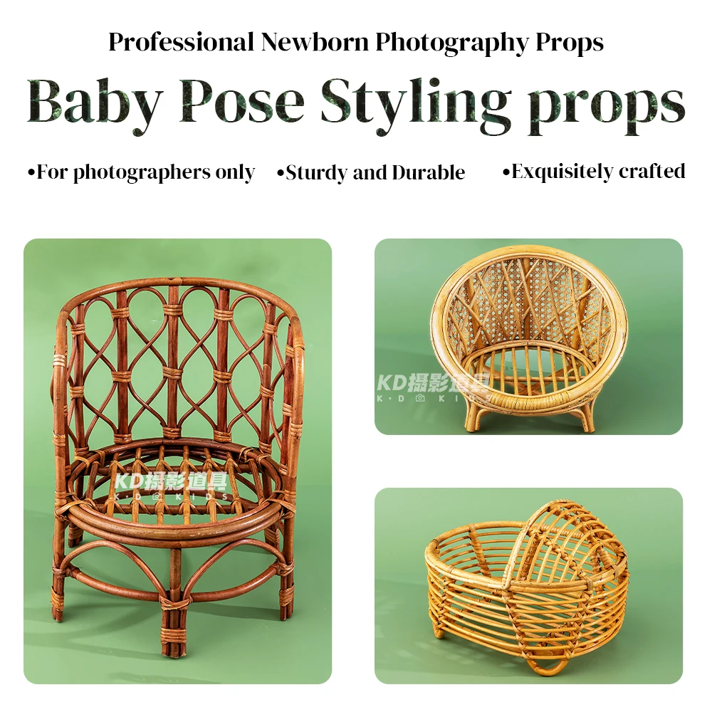 Vintage Woven Rattan Baby Chair Newborn Photography Prop Handwoven Baby Posing Seat/Basket for Studio Professional Photographers
Vintage Woven Rattan Baby Chair Newborn Photography Prop Handwoven Baby Posing Seat/Basket for Studio Professional Photographers