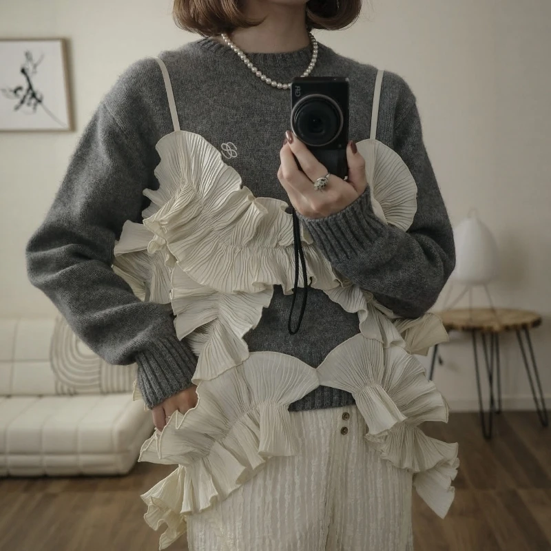 Torowee 25 New Pure Color Embroidered Logo Woolen Sweater Women's Casual Loose Fit Long Sve Knitwear Only Online S
Torowee 25 New Pure Color Embroidered Logo Woolen Sweater Women's Casual Loose Fit Long Sve Knitwear Only Online S