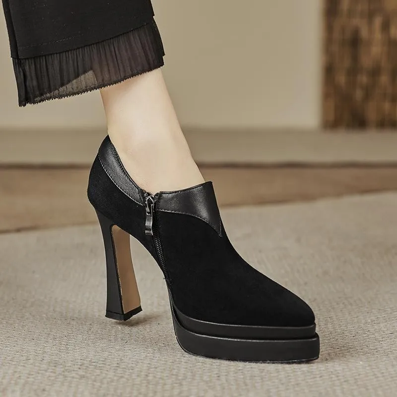 Женские ботильоны на высоком каблуке 2025 года, модная элегантная обувь с острым носком, модельные модные женские туфли-лодочки, новая трендовая брендовая обувь 
Женские ботильоны на высоком каблуке 2025 года, модная элегантная обувь с острым носком, модельные модные женские туфли-лодочки, новая трендовая брендовая обувь