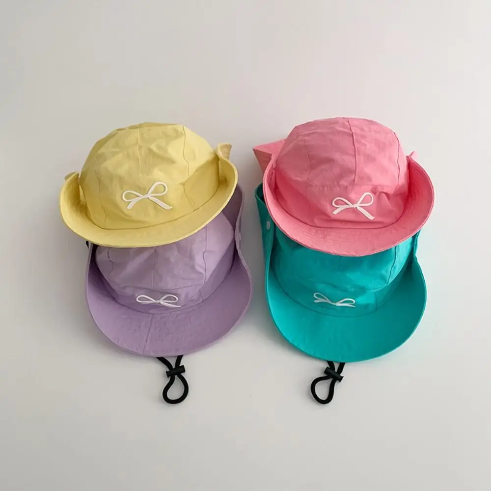 Korean Style Candy Color Bucket Hat Bow Embroidery Quick-dry Summer Kid Sunhat Anti-UV Sun Hat Shading Hat
Korean Style Candy Color Bucket Hat Bow Embroidery Quick-dry Summer Kid Sunhat Anti-UV Sun Hat Shading Hat