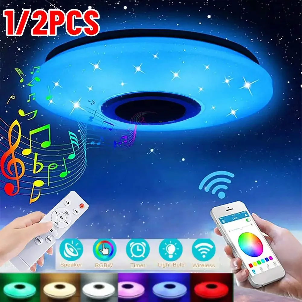 Smart Ceiling Lights Round Modern Ceiling Lamps RGB Dimming Home Lighting APP Bluetooth Music Light With Remote Control For Home
Smart Ceiling Lights Round Modern Ceiling Lamps RGB Dimming Home Lighting APP Bluetooth Music Light With Remote Control For Home