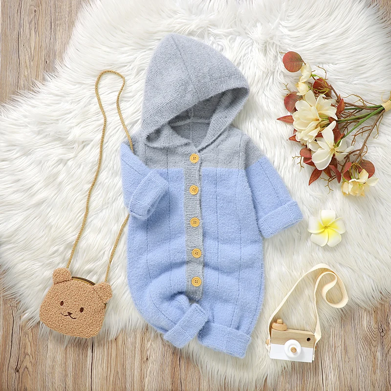 Baby Rompers Knitted Newborn Girl Jumpsuit Long Sleeve Autumn Boy Kid Infant Clothing Fashion Hooded 0-18M Overalls Sweater Warm
Baby Rompers Knitted Newborn Girl Jumpsuit Long Sleeve Autumn Boy Kid Infant Clothing Fashion Hooded 0-18M Overalls Sweater Warm