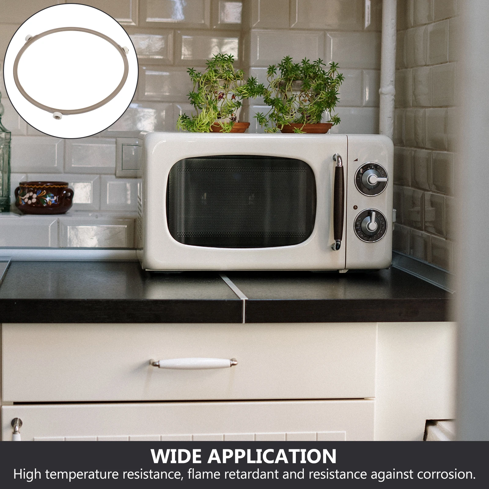 3Pcs Microwave Turntable Ring Rotating Wheel Rack Plastic Oven Tray Holder for Stable Rotation Microwave Turntable Ring